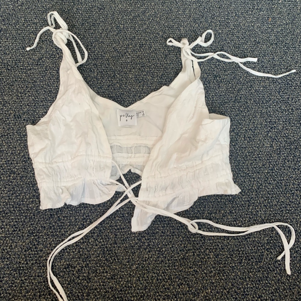 Princess Polly white tie top